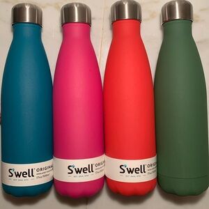 4 pack of Swell 17 ounce insulated stainless steel bottles
